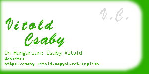 vitold csaby business card